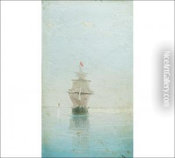 At The Sea Oil Painting - Ivan Konstantinovich Aivazovsky