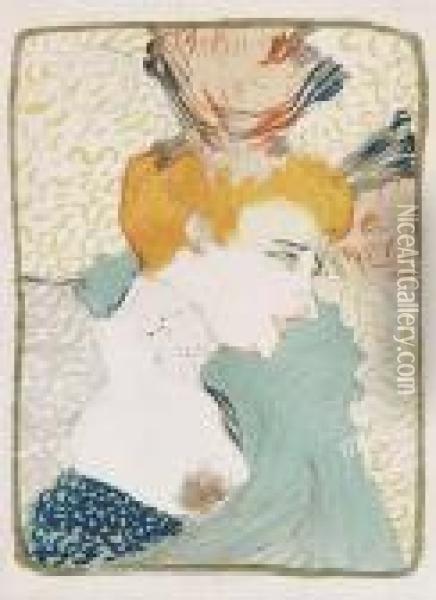 Mademoiselle Marcelle Lender, En Buste. Oil Painting - Henri De Toulouse-Lautrec