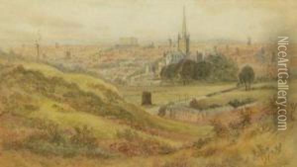 A Prospect Of Norwich Oil Painting - John Syer