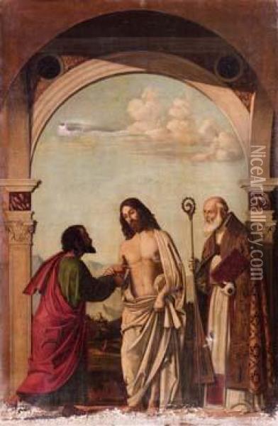 Incredulita Di Tommaso Oil Painting - Giovanni Battista Cima da Conegliano