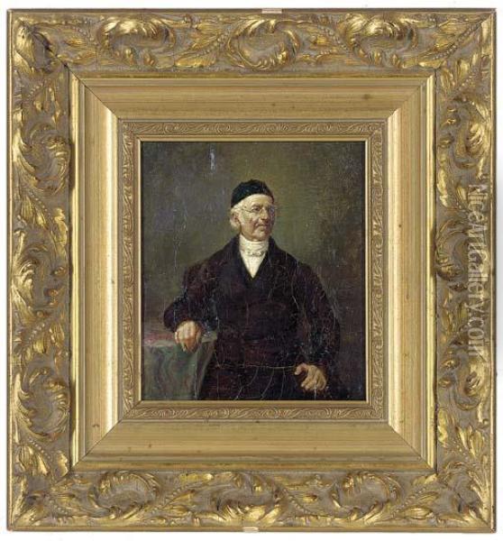 Portrait Of A Jewish Gentleman Oil Painting - Eduard Hosch