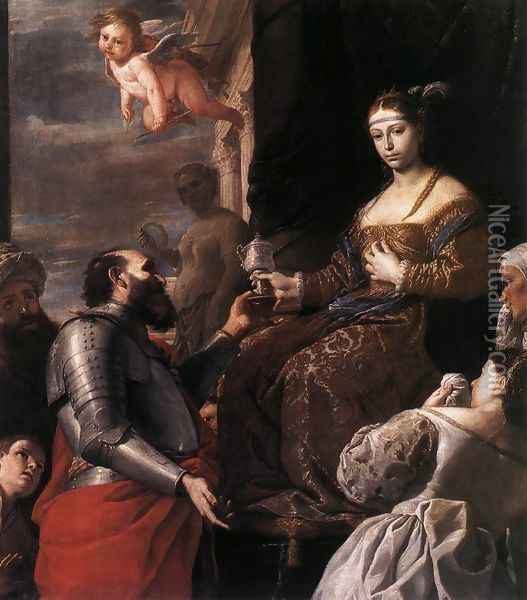 Sophonisba Receiving the Goblet c. 1670 Oil Painting - Mattia Preti