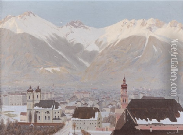 Blick Auf Innsbruck Oil Painting - Alois Pfund