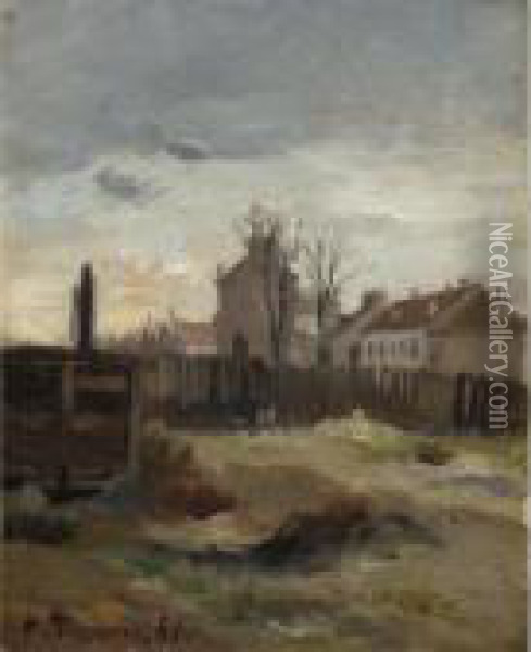 La Butte-montmartre Oil Painting - Camille Pissarro