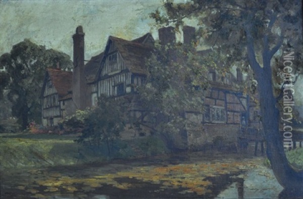 Tudor Inn Oil Painting - Albert Henry Fullwood