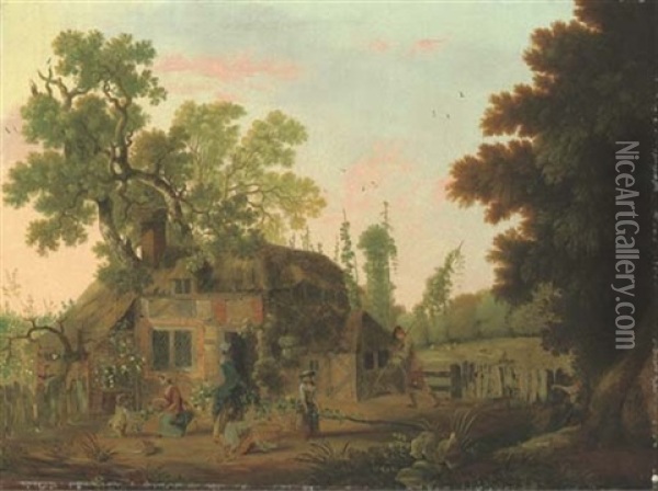 The Hop Pickers Oil Painting - George Smith of Chichester