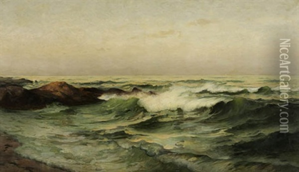 New York Coastal Scene Oil Painting - Frank Knox Morton Rehn
