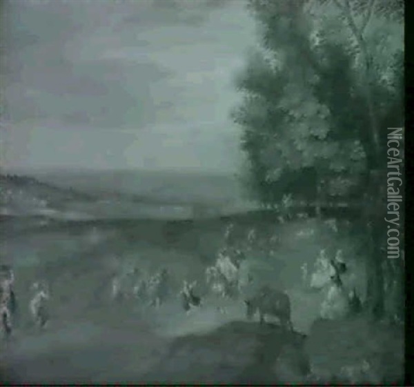 Cavaliers Dans Un Paysage Oil Painting - Isaac Van Oosten