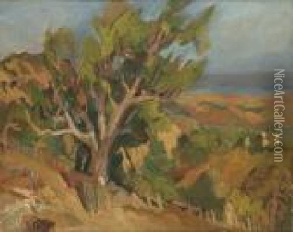 Mediteranean Landscape With Figures Oil Painting - Henri Epstein