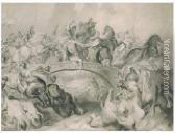 La Battaglia Delle Amazzoni Oil Painting - Peter Paul Rubens