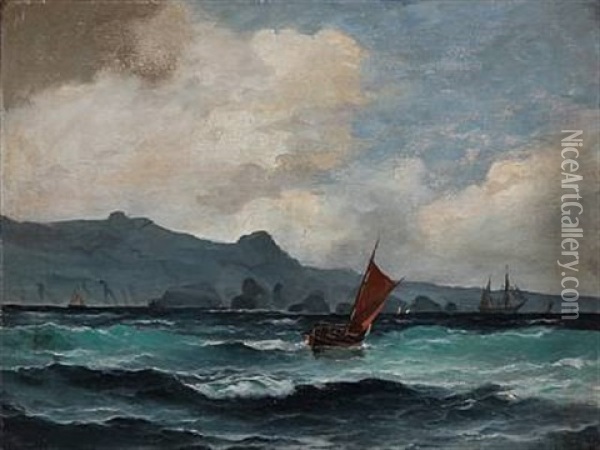 Fra Den Norske Kyst Oil Painting - Carl Ludwig Bille