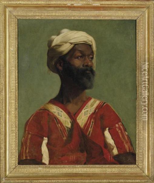 A Moor In Traditional Robes Oil Painting - Horace Vernet