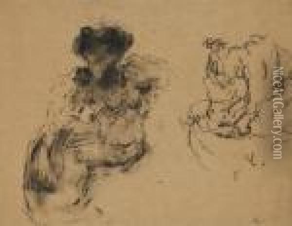 Etude De Figure Avec Le Cachet Oil Painting - Jean-Edouard Vuillard