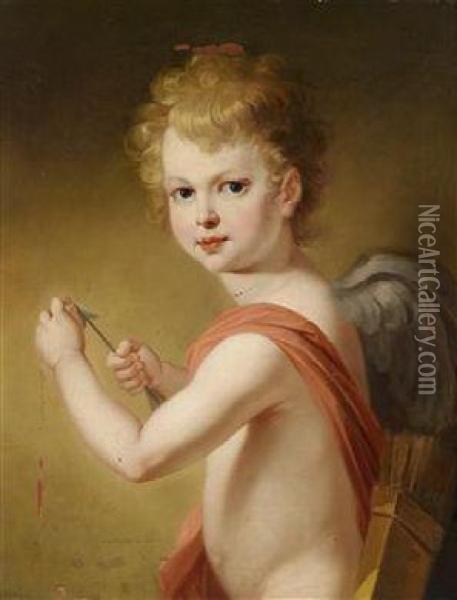 Cupid Oil Painting - Johann Baptist Ii Lampi