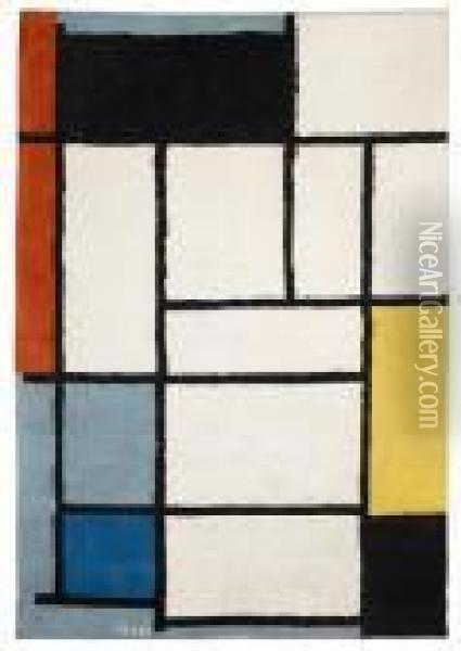 Composition In Red, Yellow And Blue Oil Painting - Piet Mondrian