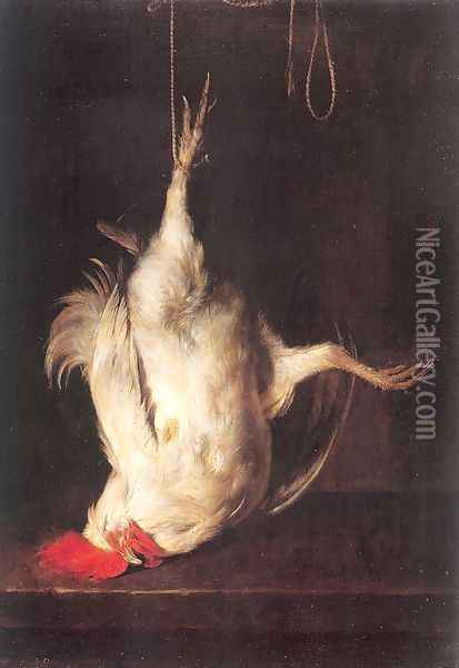 Dead Cock Oil Painting - Gabriel Metsu