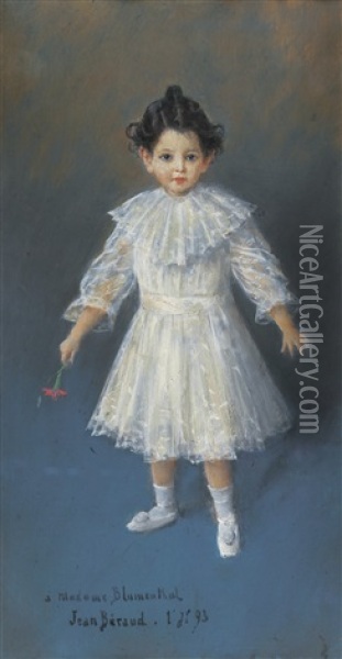 Portrait Of Three-years-old Jacques Blumenthal Oil Painting - Jean Beraud