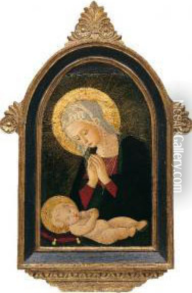 Adorazione Del Bambino Oil Painting - Pier Francesco Fiorentino Pseudo