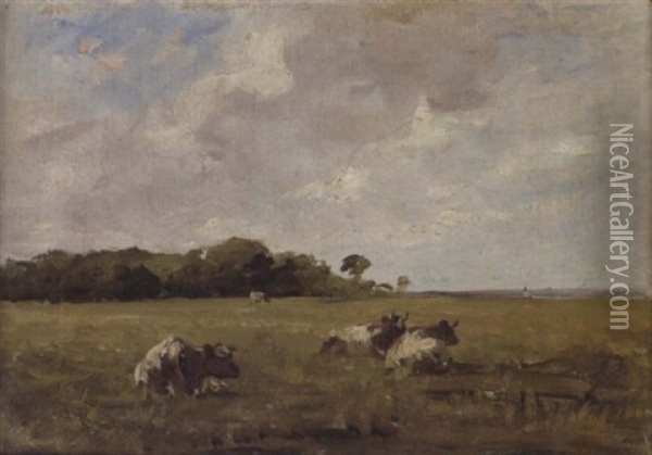 Cows At Malahide Oil Painting - Nathaniel Hone the Younger