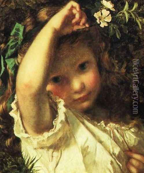 Peek-A-Boo! Oil Painting - Sophie Gengembre Anderson