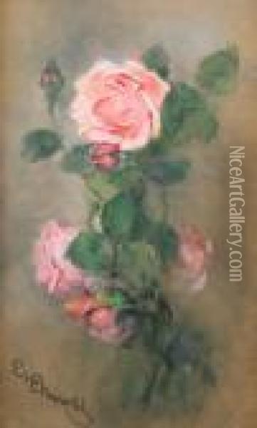 Rosa Rosor Oil Painting - Emma Ekwall