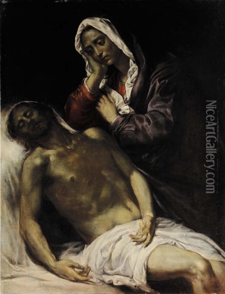 Pieta' Oil Painting - Domenico Fiasella