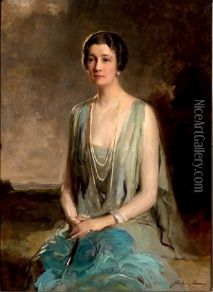 Portrait De Madame George W. Steale Oil Painting - John Quincy Adams