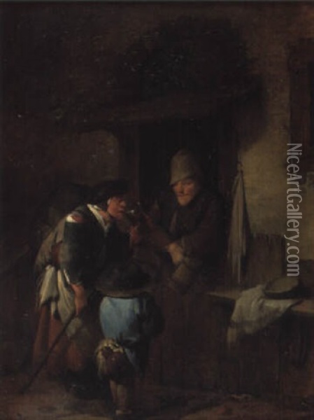 La Porte De L'aubergiste Oil Painting - Cornelis Pietersz Bega