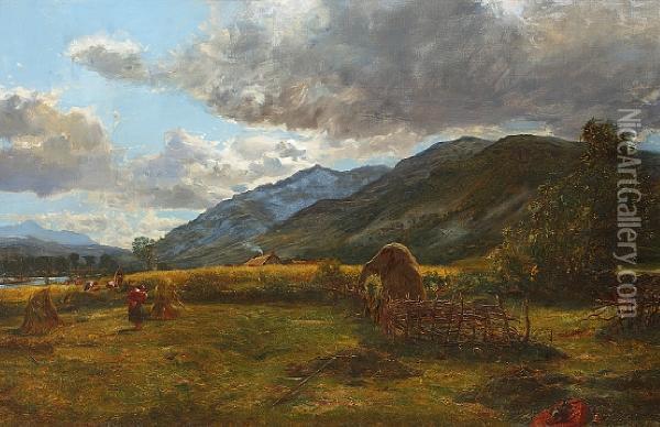 Haymaking Oil Painting - Alexander Jnr. Fraser