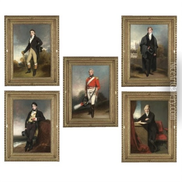 Portraits Of The Townley Family (5 Works) Oil Painting - William Owen