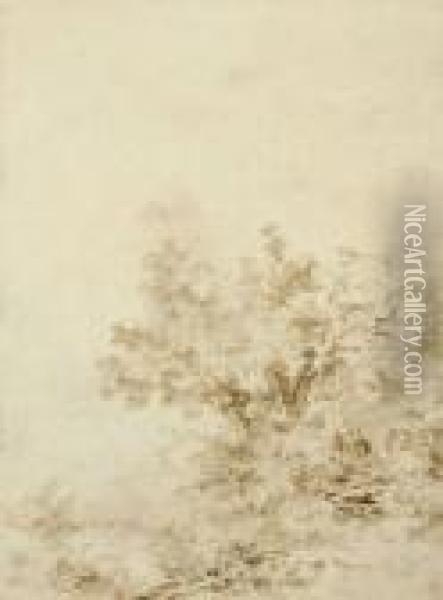 Waldige Landschaft Mit Einem Im Blattwerk Versteckten Kind Oil Painting - Jean-Honore Fragonard