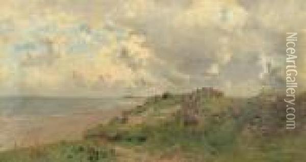 Coastal Landscape Oil Painting - Pierre-Emmanuel Damoye
