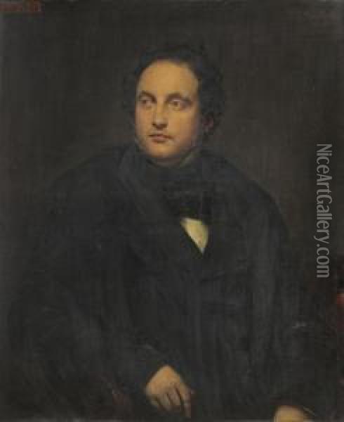 Portrait Presume D'alphonse Milbert Oil Painting - Jean-Sebastien Rouillard
