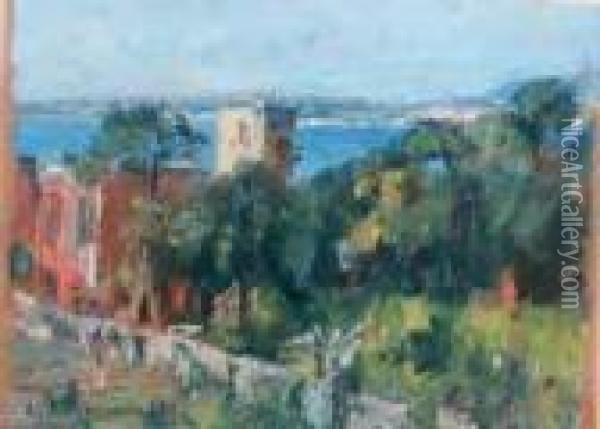 Golfo Di Castellamare Oil Painting - Luigi Crisconio