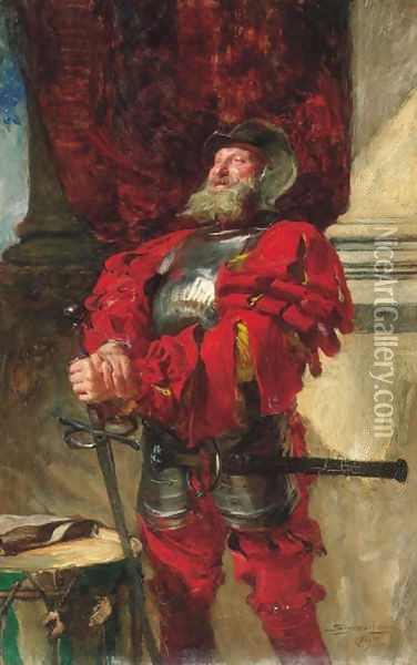 Falstaff Oil Painting - John Seymour Lucas