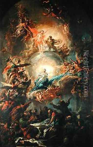 The Assumption 1695 Oil Painting - Johann Christoph Lischka