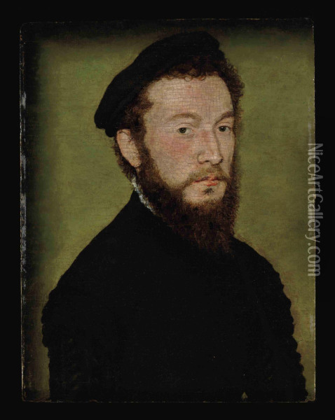 Portrait Of A Bearded Man Oil Painting - Corneille De Lyon