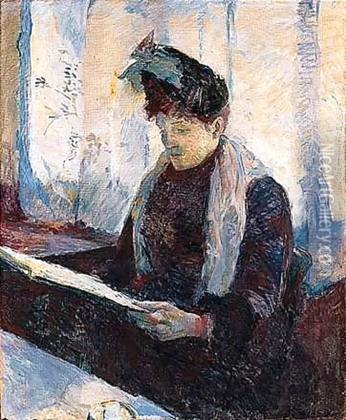 Femme Au Cafe Oil Painting - Henri De Toulouse-Lautrec
