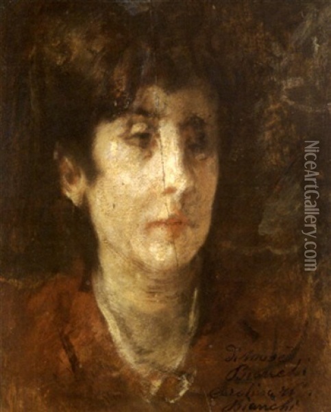 Ritratto Femminile Oil Painting - Mose di Giosue Bianchi