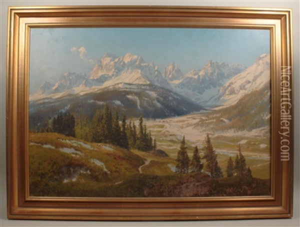 Osttirol, Mittagstal Oil Painting - Konrad Petrides