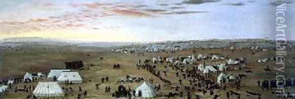The Uruguaiana Camp Rio Grande Brazil 1865 Oil Painting - Candido Lopez