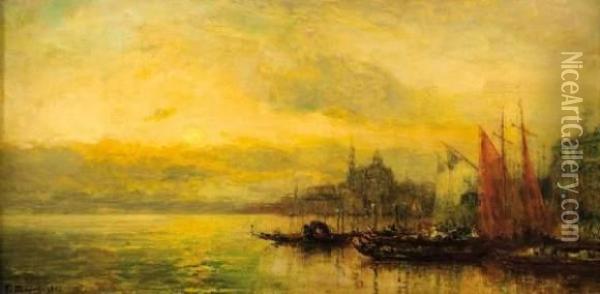 Venise, Coucher De Soleil Oil Painting - Francois Maury