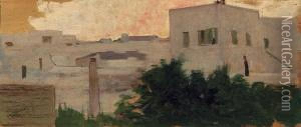 Tunisia Oil Painting - Eugenio Cecconi