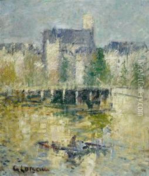 Le Pont De Moret Sur Loing Oil Painting - Gustave Loiseau