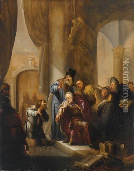 The Remorse Of Judas Oil Painting - Jacob Willemsz de Wet the Elder