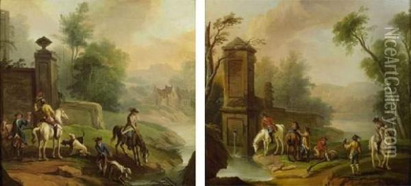 Cavaliers Dans Un Paysage Oil Painting - Jan Peeter Verdussen