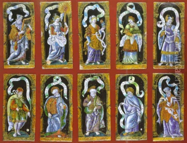 Sibylles, Prophetes Et Saints Oil Painting - Leonard Limosin