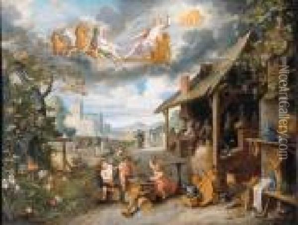 Children Of The Planet Sun Oil Painting - Jan Brueghel the Younger