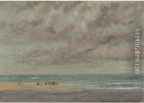 Marine, Les Equilleurs Oil Painting - Gustave Courbet