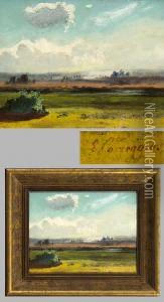 Romantische Weite Sommerlandschaft Oil Painting - Ludwig Correggio